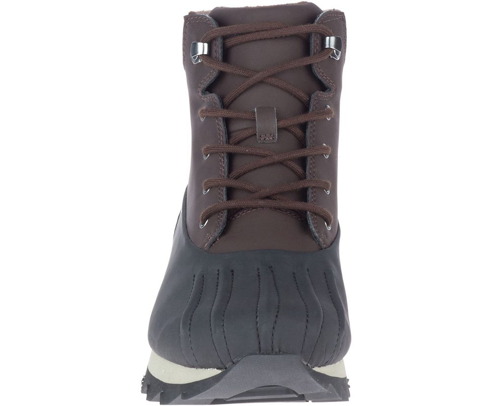 Merrell Boots Brown/Black - Alpine Brevig Polar Waterproof - Mens 19WYSCLZH